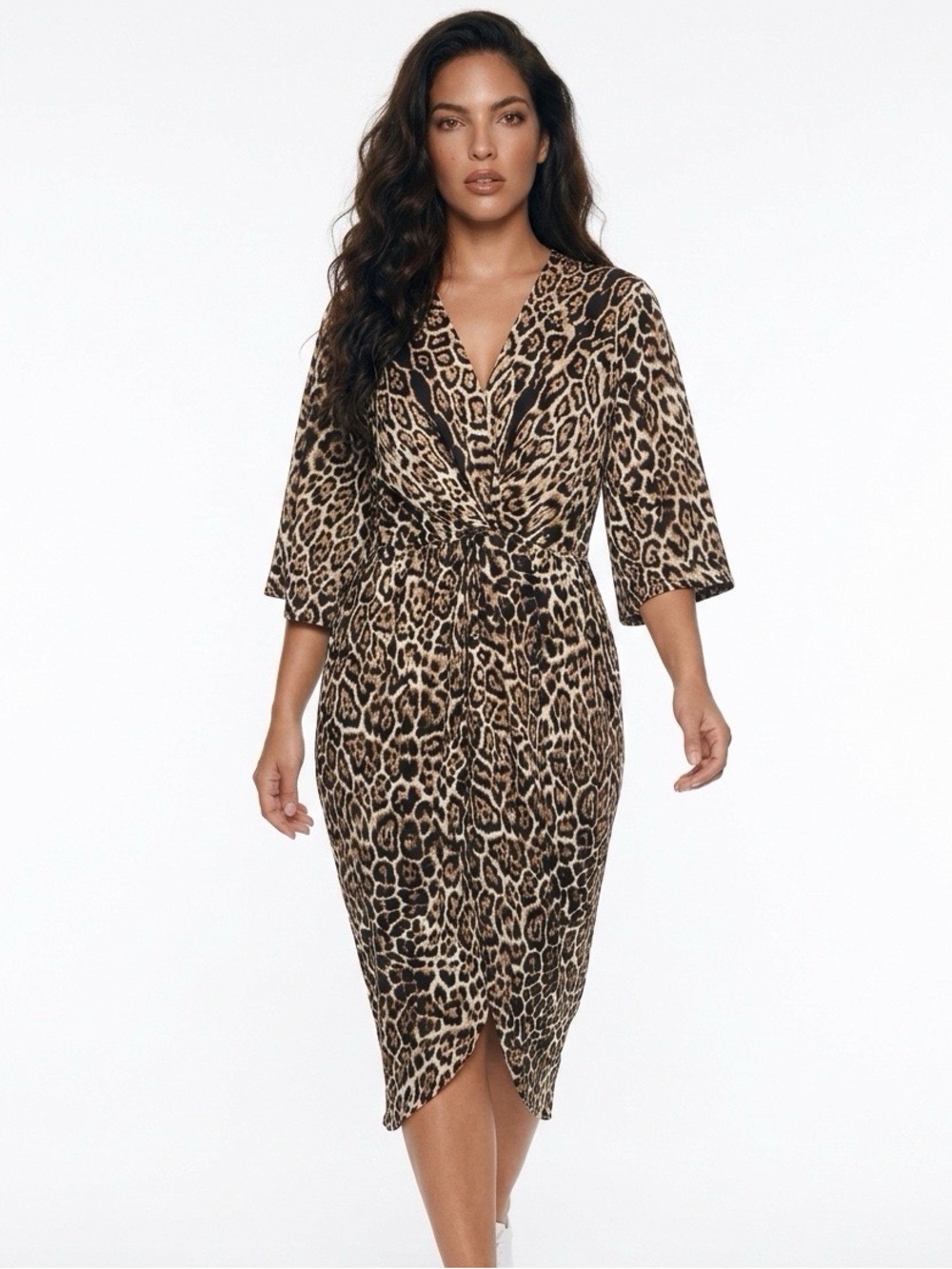Leopard Print Kimono Dress (Rack 9)
